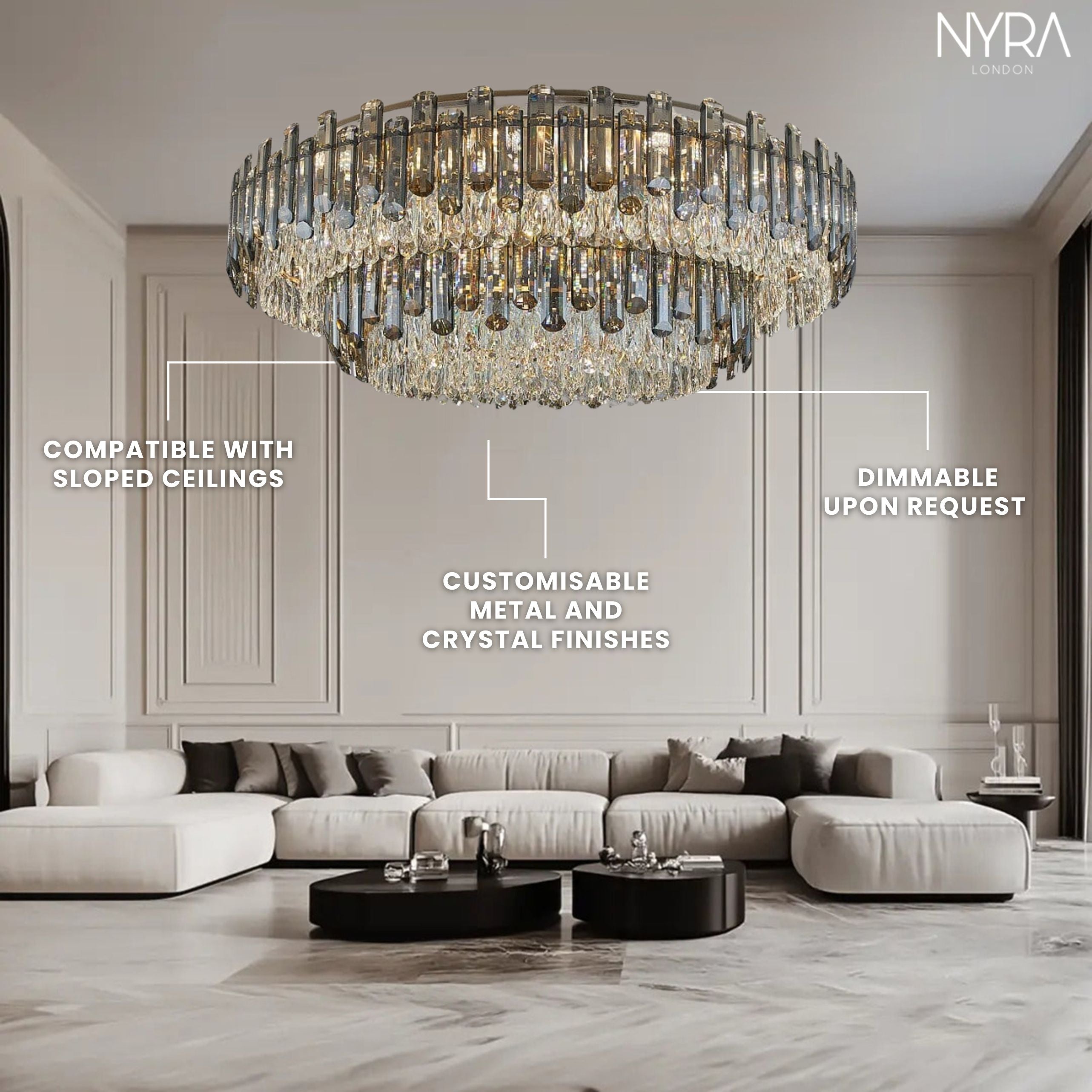 Roberta Crystal Ceiling Lights