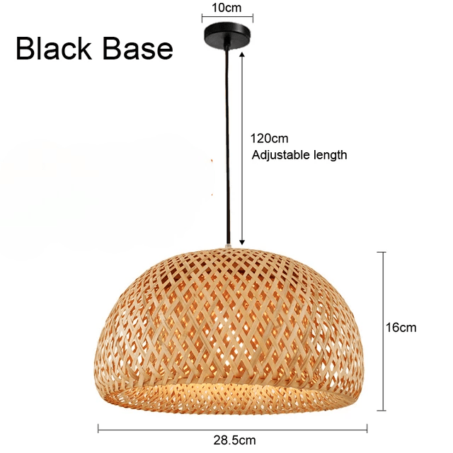 Bamboo basket lampshade