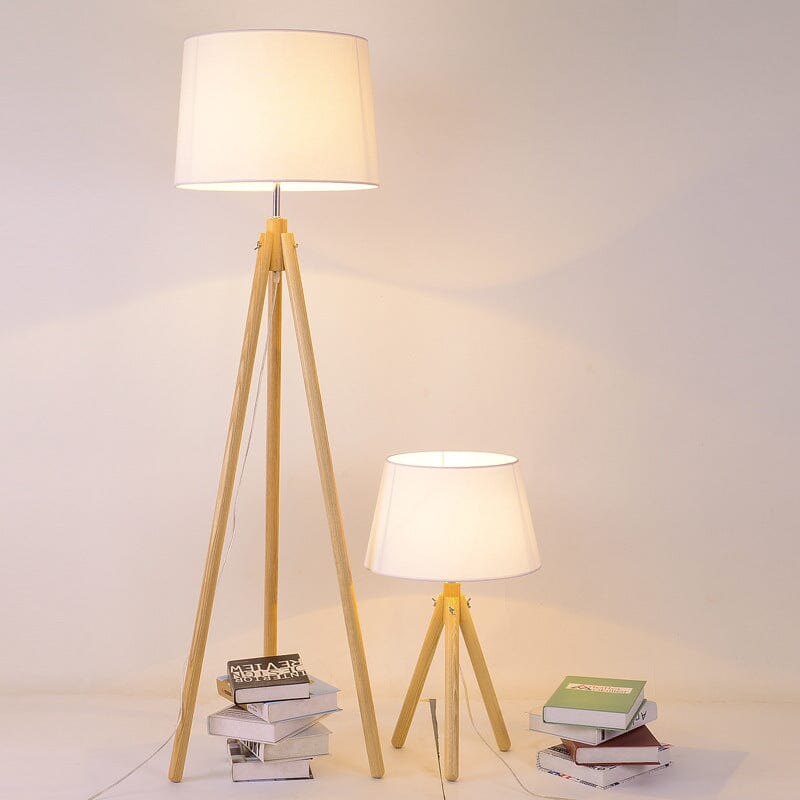 Lillian Wooden Shade Floor Lamp