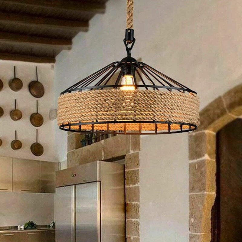 Sisal Rope Pendant Light