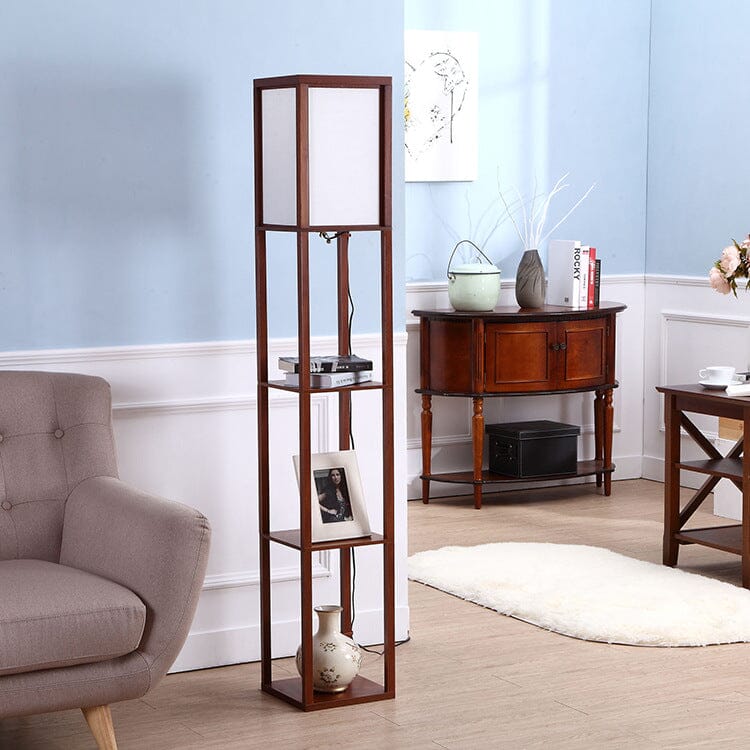 Floor Lamp With Shelves