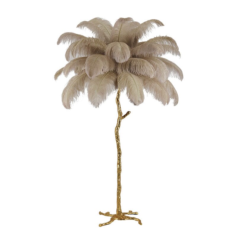 Faux Feather Floor Lamp