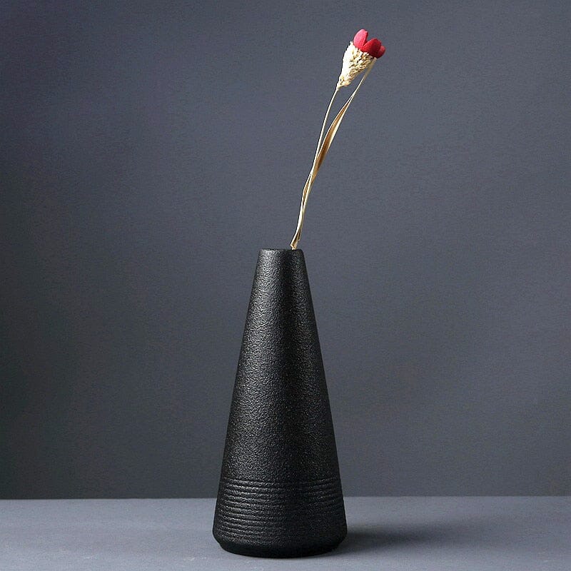 Japanese Black Ceramic Designer Vase