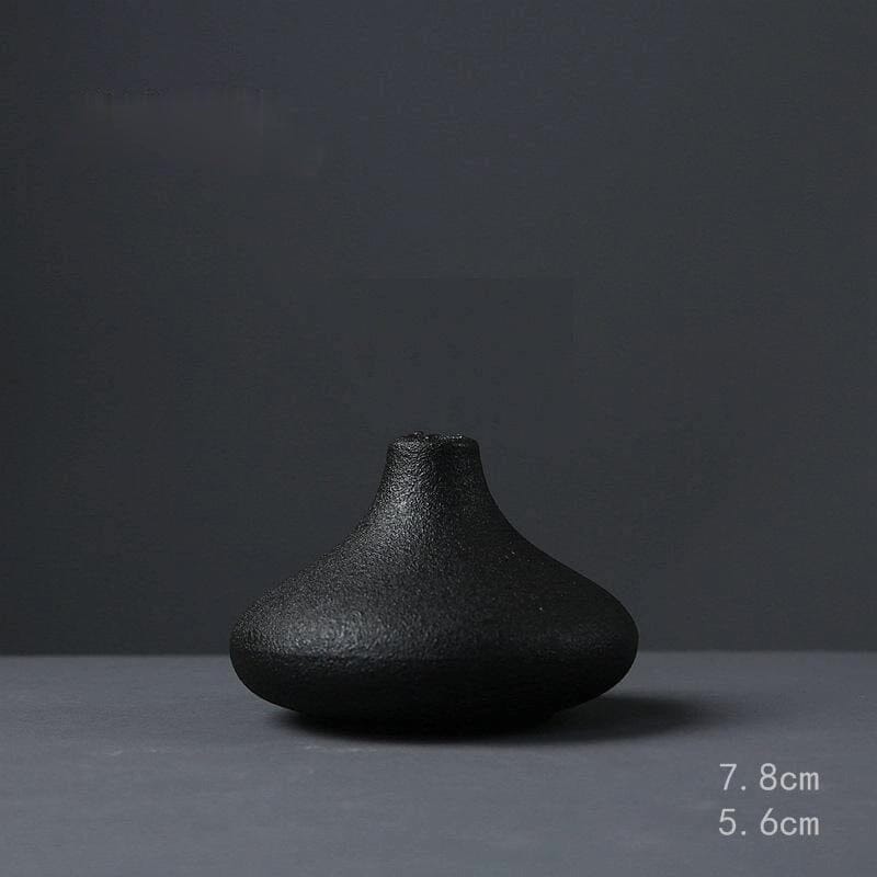 Japanese Black Ceramic Designer Vase