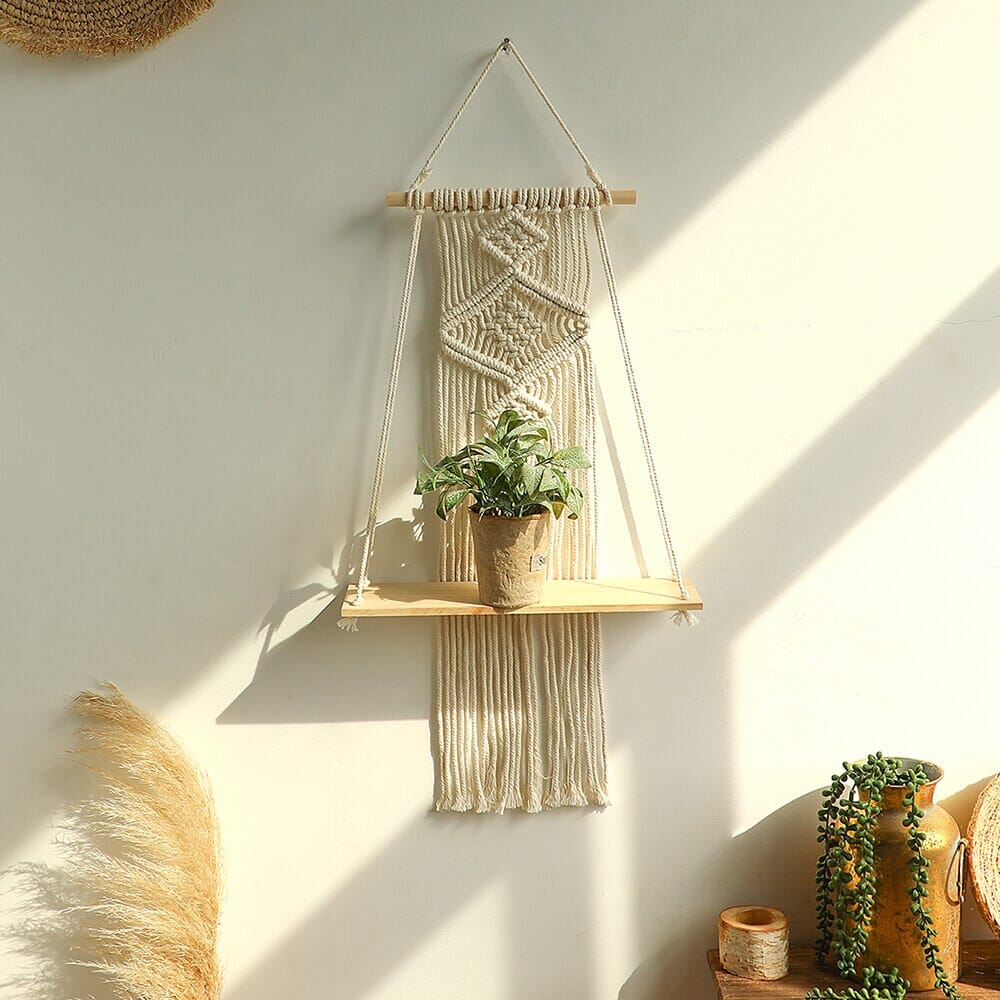 Macrame Wall Hanging Shelves