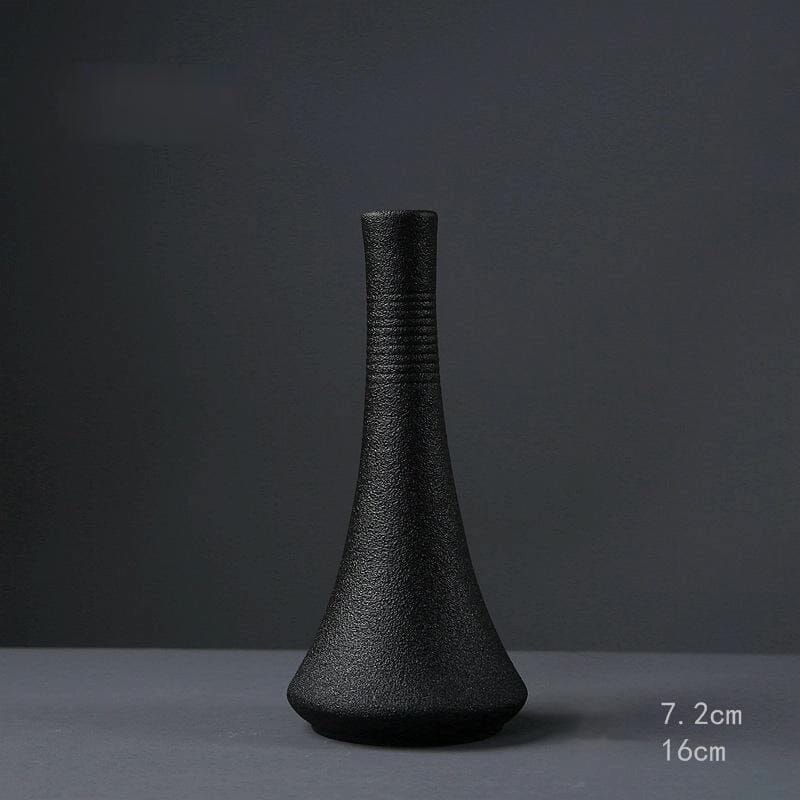 Japanese Black Ceramic Designer Vase