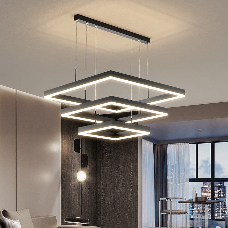 Square pendant chandelier