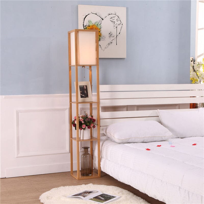 Floor Lamp With Shelves