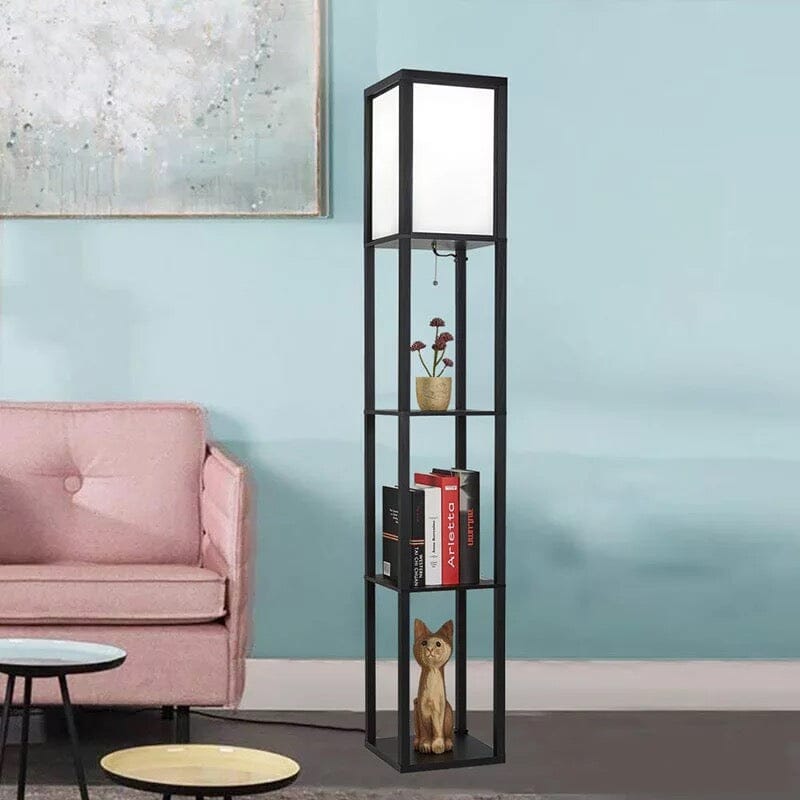 Floor Lamp With Shelves