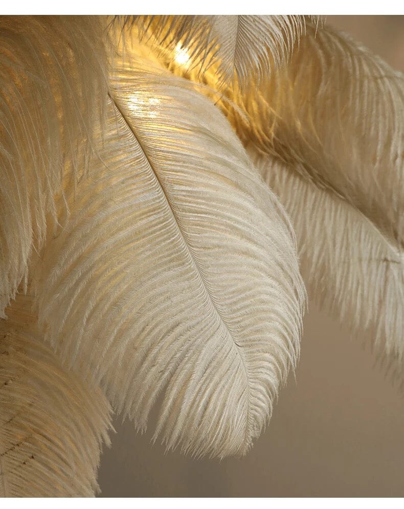 Faux Feather Floor Lamp