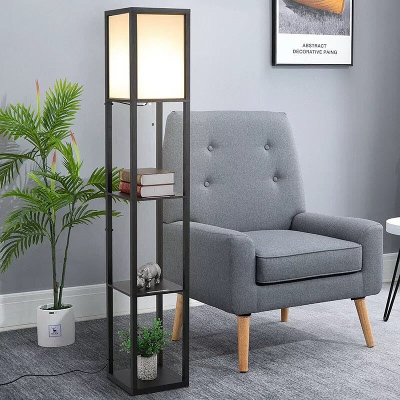 Floor Lamp With Shelves